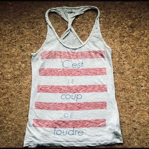 Summer distressed racerback tank top